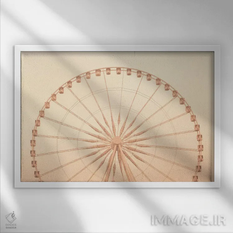 تابلو چرخوفلک پاریس اثر کارولین مینت - نمای قابدار سفید