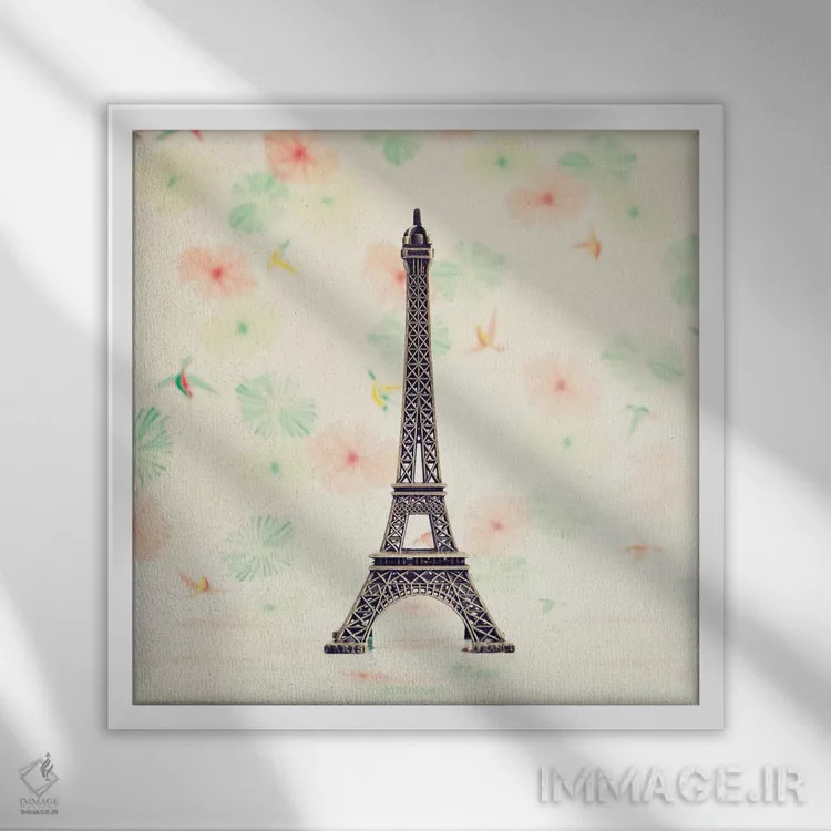 تابلو یادگاری پاریس اثر کارولین مینت - نمای قابدار سفید