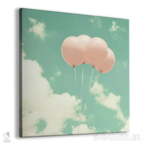 تابلو بادکنکهای صورتی در آسمان اثر کارولین مینت - نمای پرسپکتیو محصول