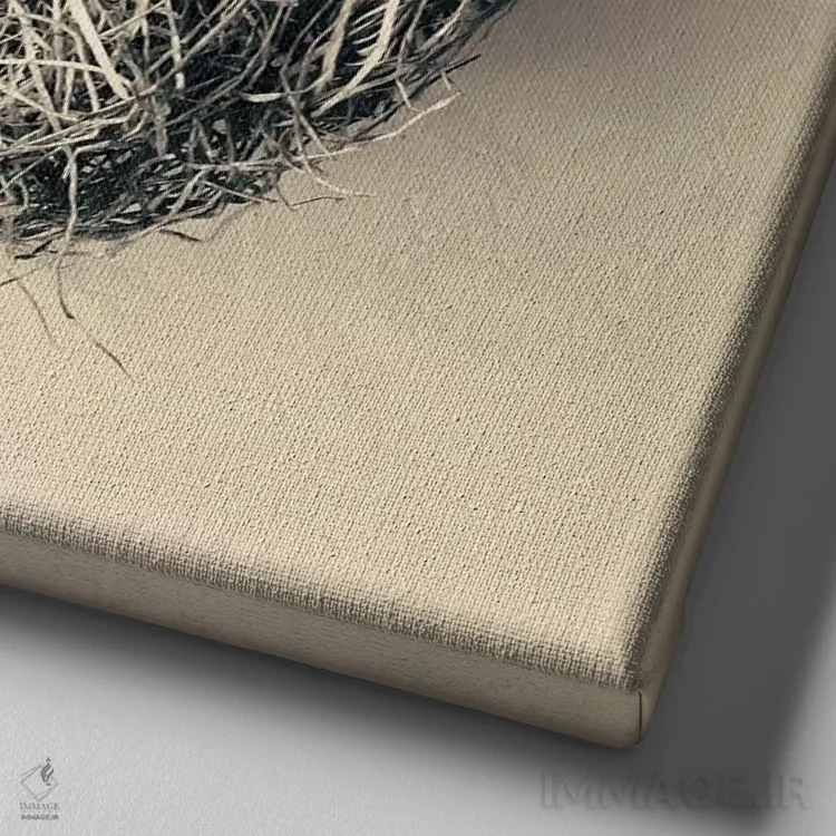 تابلو بهار آمده است اثر کارولین مینت - نمای نزدیک بافت بوم