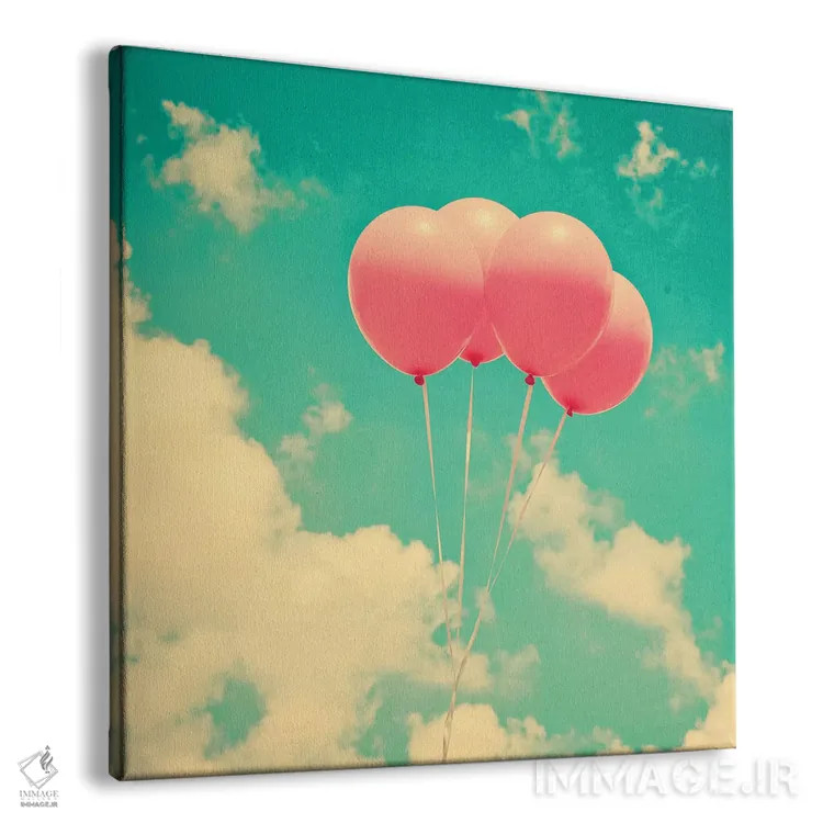 تابلو بادکنکهای پاپ اثر کارولین مینت - نمای پرسپکتیو محصول