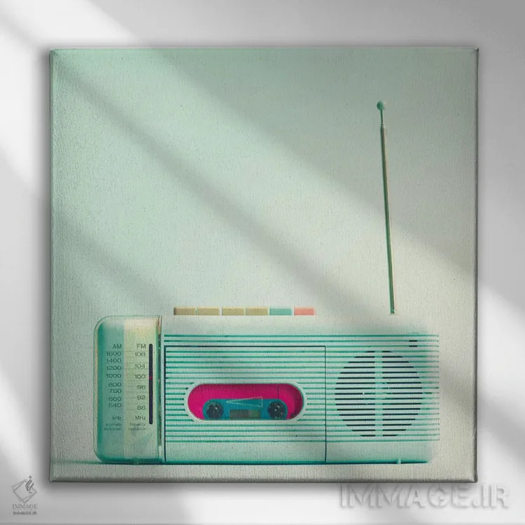 تابلو روزهای رادیو اثر کارولین مینت - نمای روبهرو روی دیوار