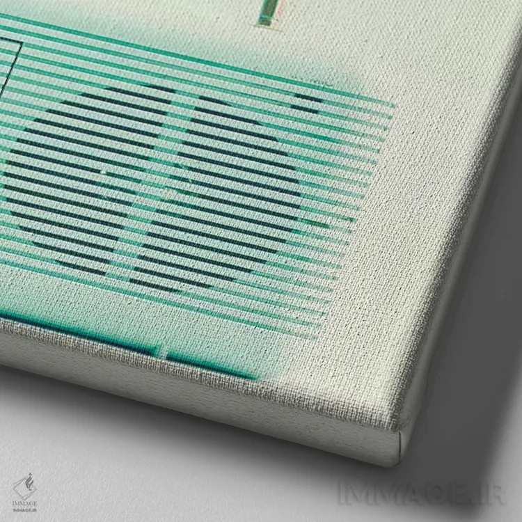 تابلو روزهای رادیو اثر کارولین مینت - نمای نزدیک بافت بوم