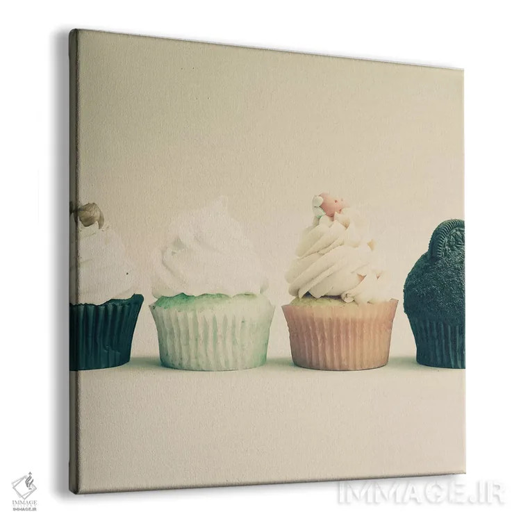 تابلو کاپکیکهای رترو (قدیمی) اثر کارولین مینت - نمای پرسپکتیو محصول