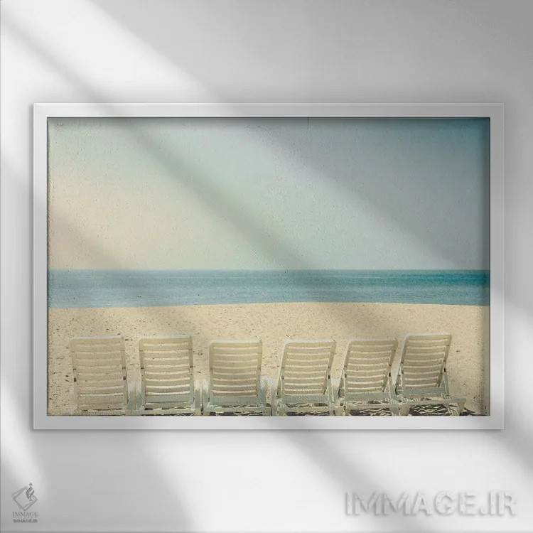 تابلو آرامش اثر کارولین مینت - نمای قابدار سفید