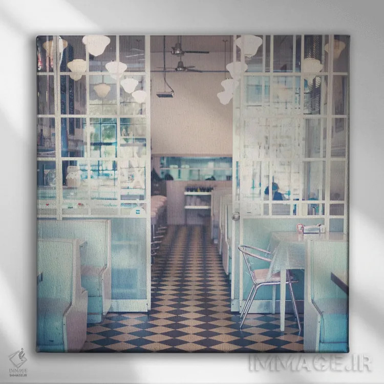 تابلو شام رترو (قدیمی) اثر کارولین مینت - نمای روبهرو روی دیوار