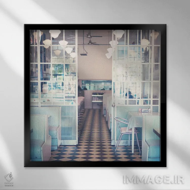 تابلو شام رترو (قدیمی) اثر کارولین مینت - نمای قابدار مشکی