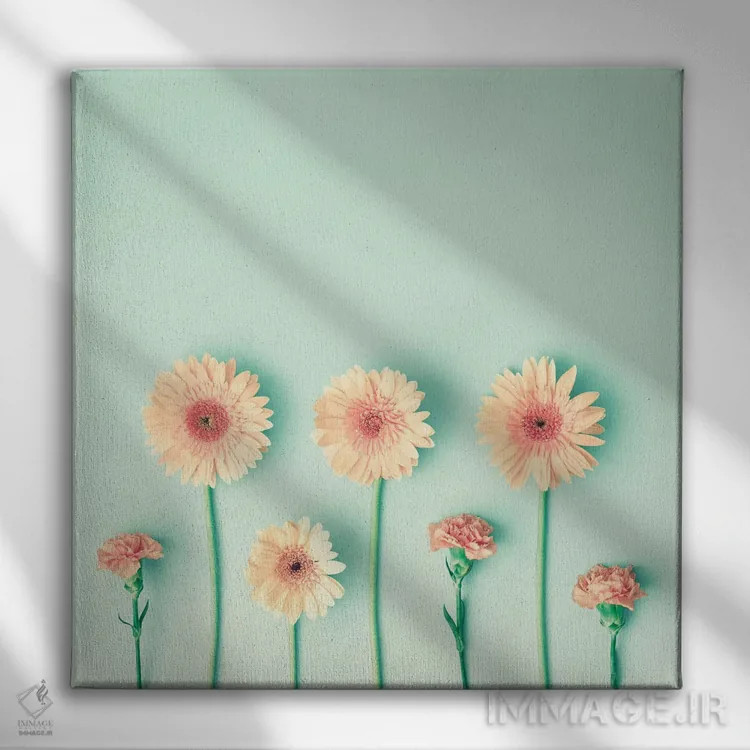 تابلو هفت گل اثر کارولین مینت - نمای روبهرو روی دیوار