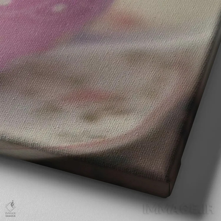 تابلو فنجانهای کمرنگ (فرسوده) اثر کارولین مینت - نمای نزدیک بافت بوم