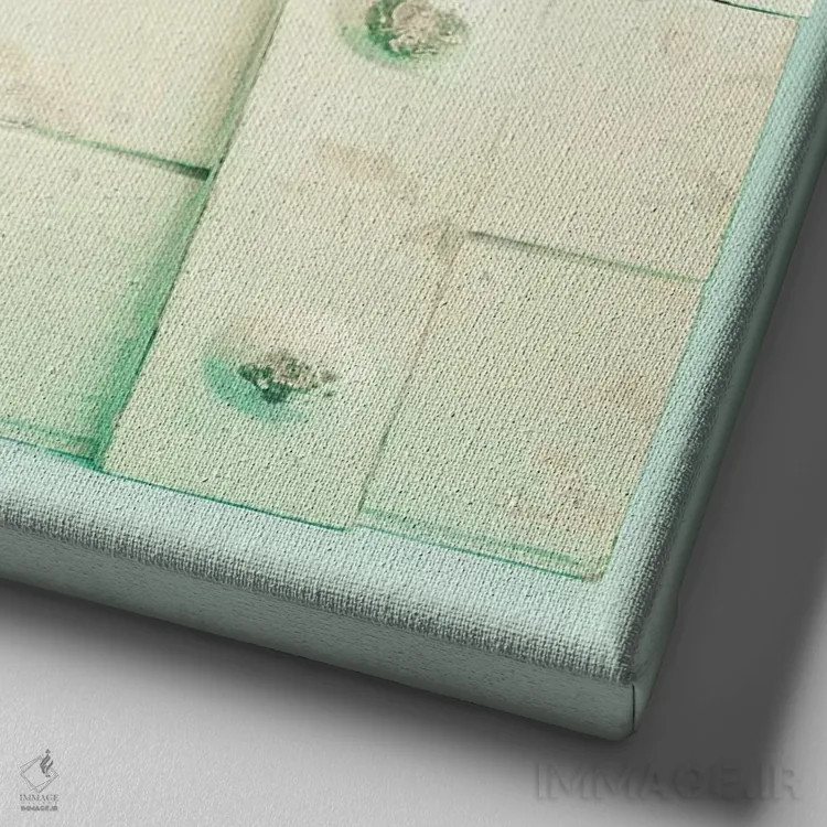 تابلو زمانهای فرسوده (کهنه) اثر کارولین مینت - نمای نزدیک بافت بوم