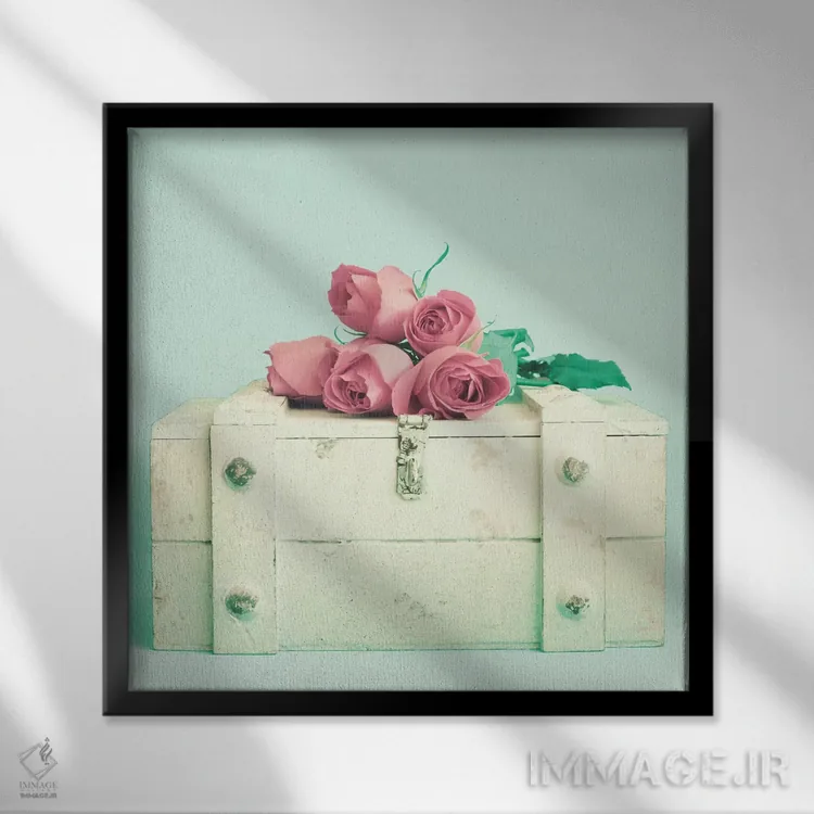 تابلو زمانهای فرسوده (کهنه) اثر کارولین مینت - نمای قابدار مشکی