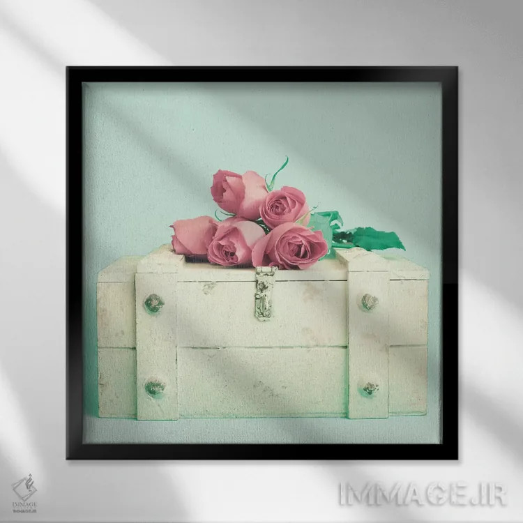 تابلو زمانهای فرسوده (کهنه) اثر کارولین مینت - نمای قابدار مشکی