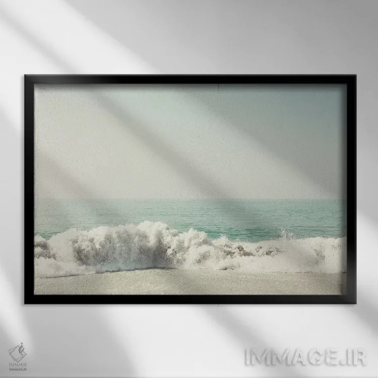 تابلو موجهای نرم اثر کارولین مینت - نمای قابدار مشکی