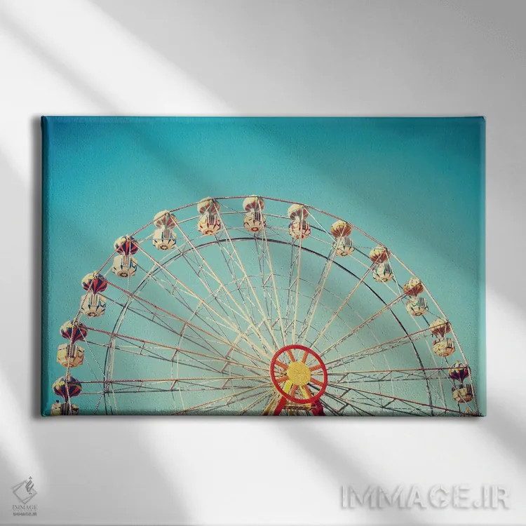 تابلو چرخ و فلک تابستانی اثر کارولین مینت - نمای روبهرو روی دیوار