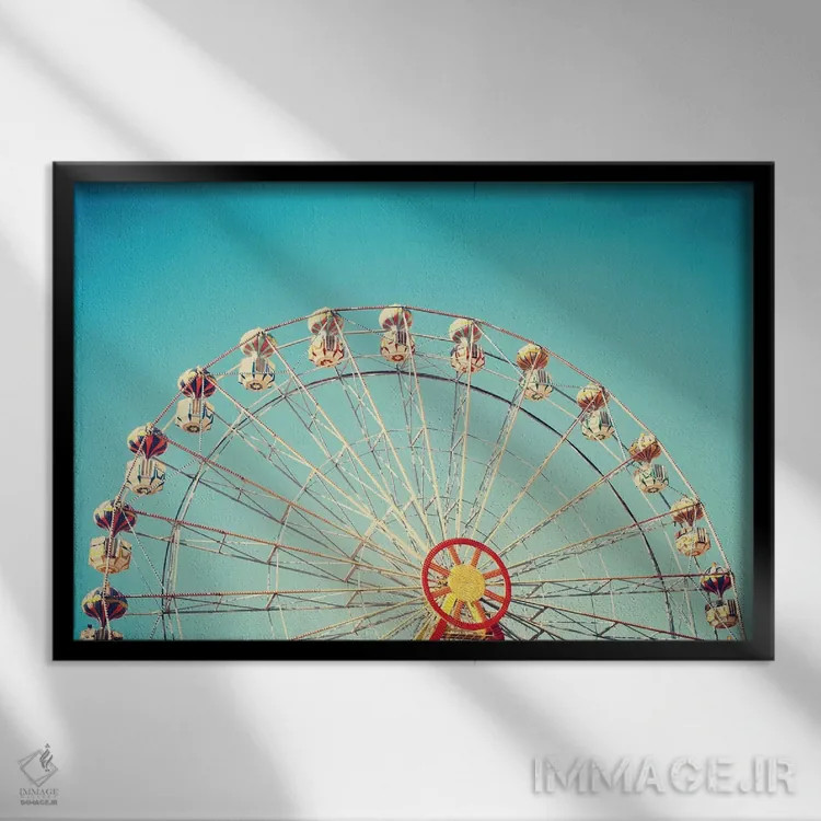 تابلو چرخ و فلک تابستانی اثر کارولین مینت - نمای قابدار مشکی