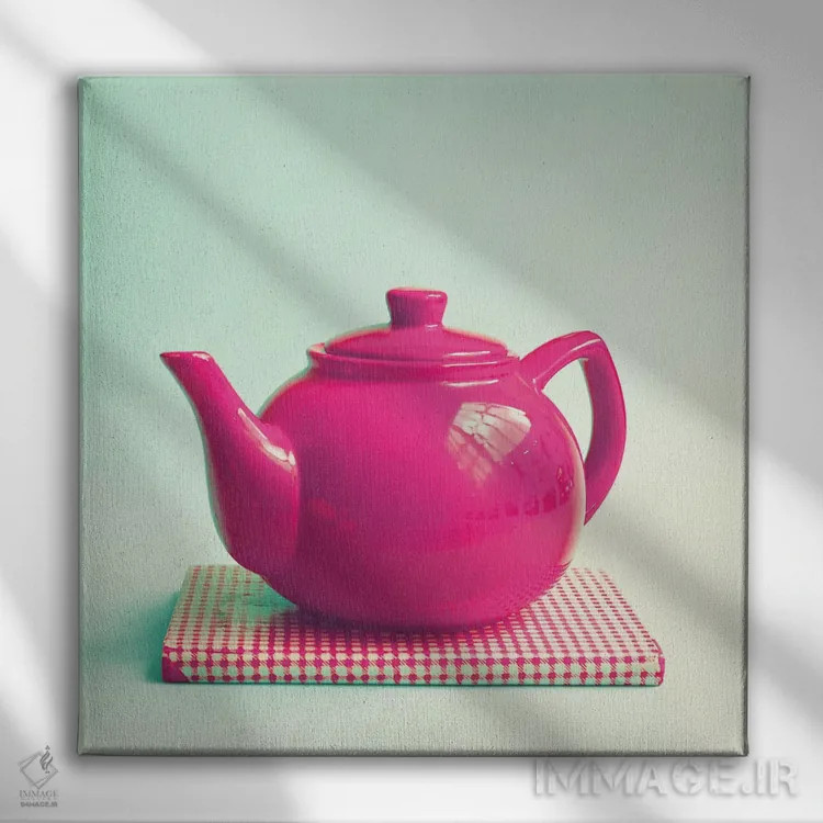 تابلو چای و کتاب اثر کارولین مینت - نمای روبهرو روی دیوار