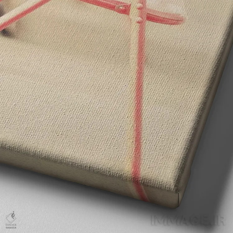 تابلو کافه خیابانی اثر کارولین مینت - نمای نزدیک بافت بوم