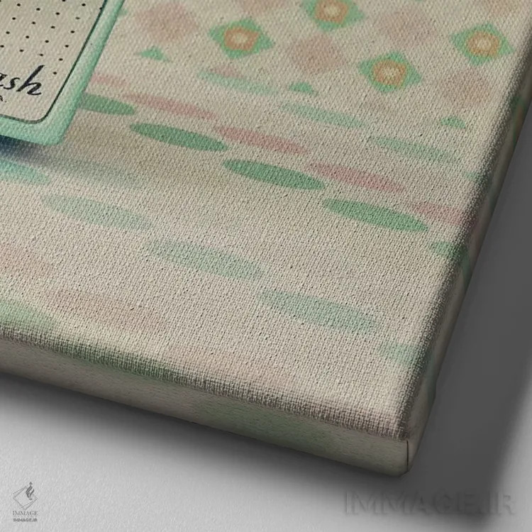 تابلو گربه و دوربین اثر کارولین مینت - نمای نزدیک بافت بوم