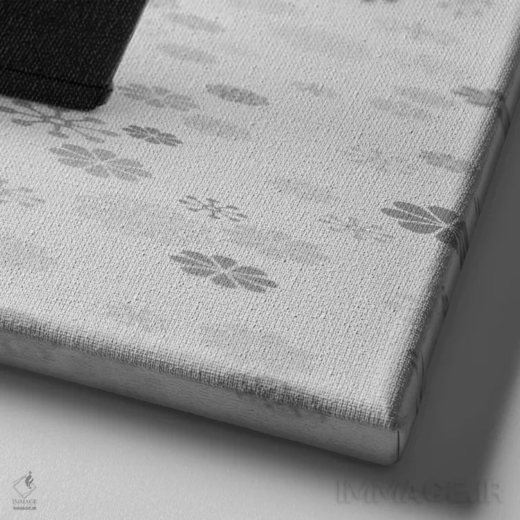 تابلو گربه و دوربین کوچک اثر کارولین مینت - نمای نزدیک بافت بوم