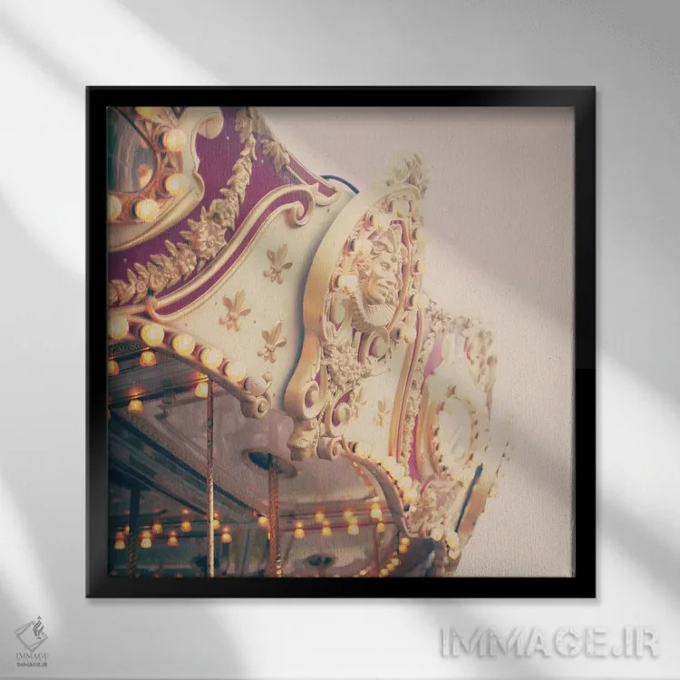 تابلو چرخوفلک اثر کارولین مینت - نمای قابدار مشکی