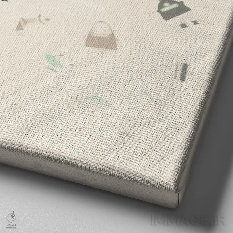 تابلو سه دوربین اثر کارولین مینت - نمای نزدیک بافت بوم