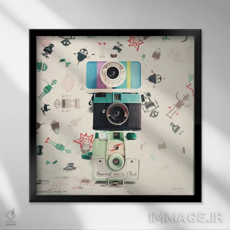 تابلو سه دوربین اثر کارولین مینت - نمای قابدار مشکی