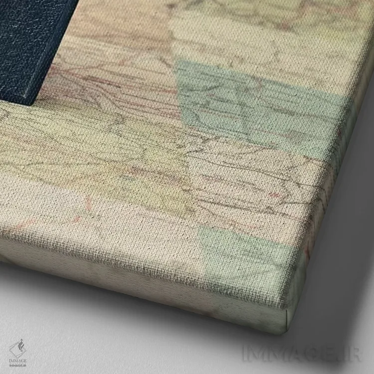 تابلو سفر به دور دنیا اثر کارولین مینت - نمای نزدیک بافت بوم