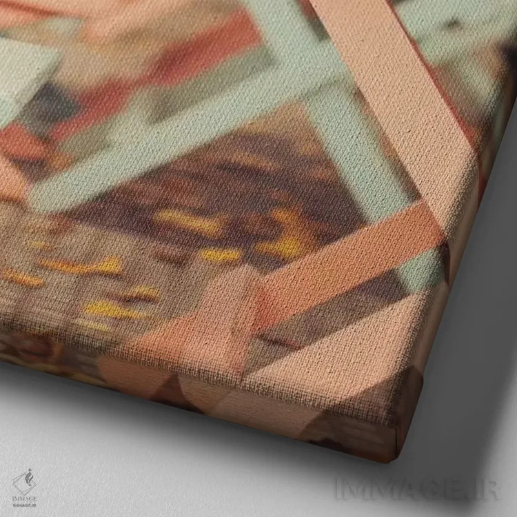 تابلو بدون عنوان (۱۷۷ از ۱) ماس هانیساکل (ابهام) اثر کارولین مینت - نمای نزدیک بافت بوم