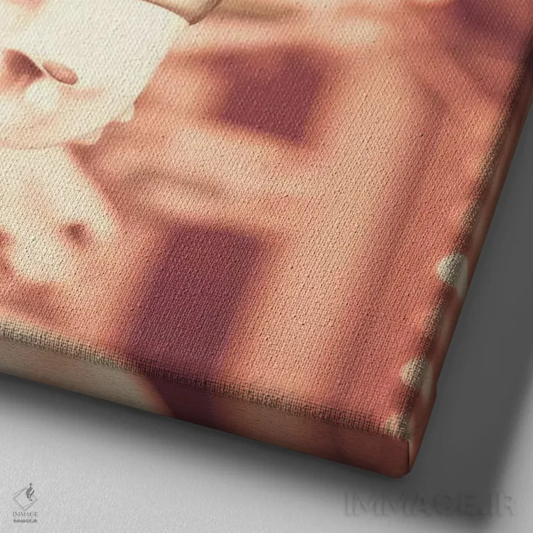 تابلو اسب چرخوفلک کمرنگ اثر کارولین مینت - نمای نزدیک بافت بوم