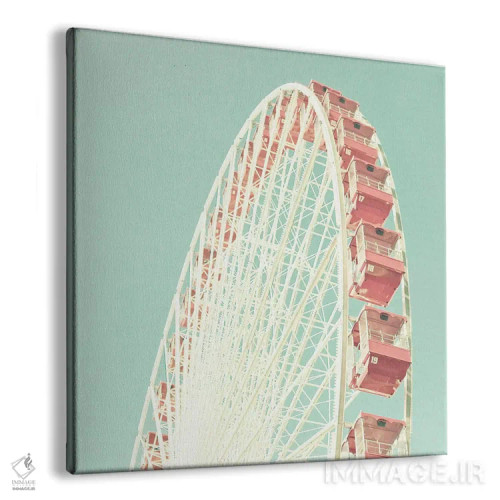 تابلو چرخ و فلک صورتی کمرنگ اثر کارولین مینت - نمای پرسپکتیو محصول