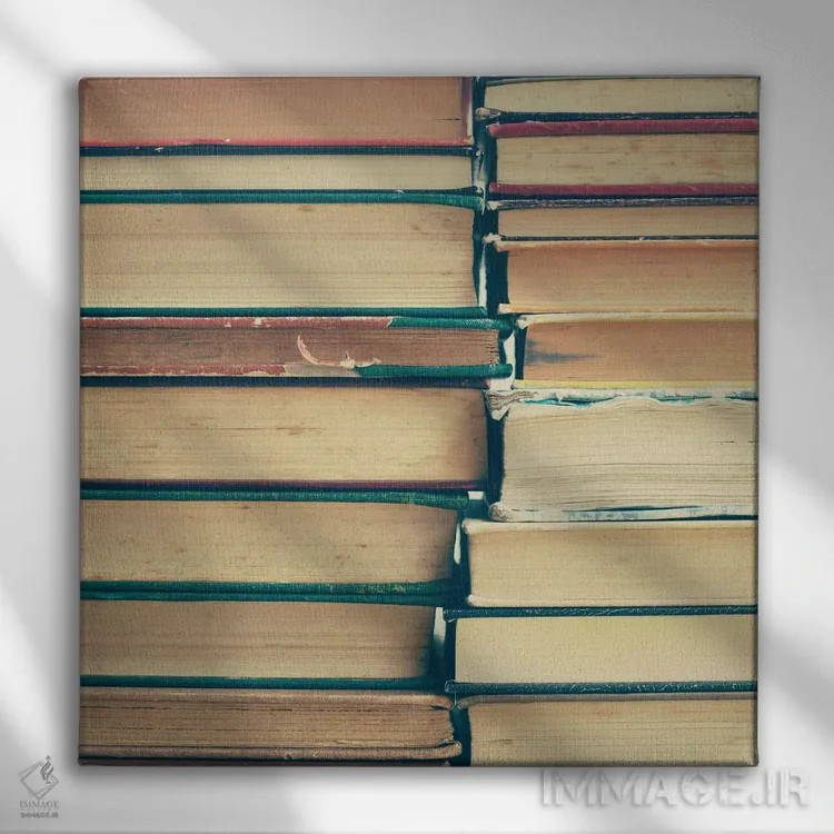 تابلو کتابها اثر کارولین مینت - نمای روبهرو روی دیوار