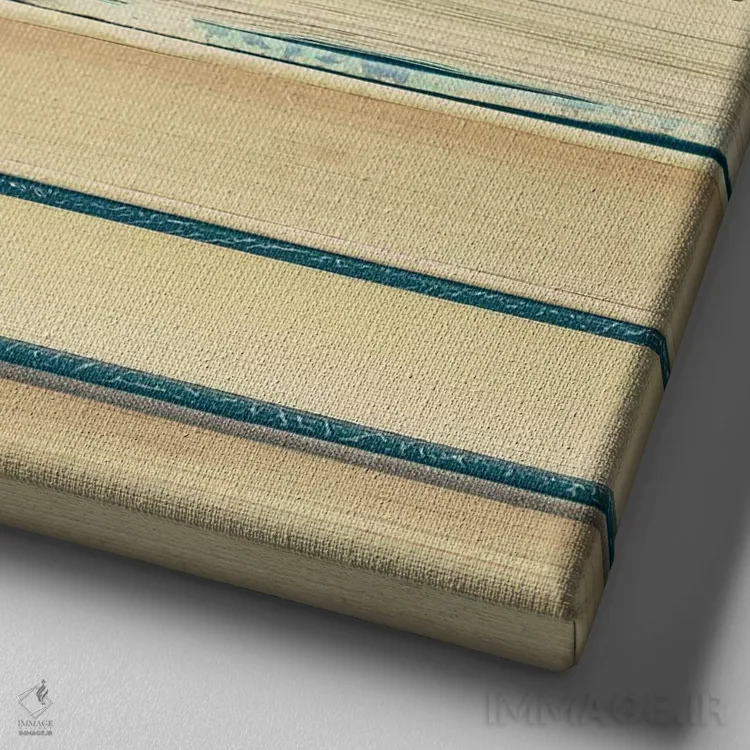 تابلو کتابها اثر کارولین مینت - نمای نزدیک بافت بوم