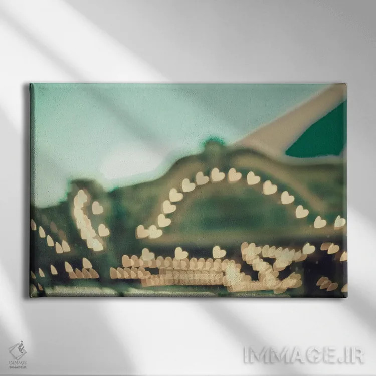 تابلو چراغهای چرخ و فلک اثر کارولین مینت - نمای روبهرو روی دیوار