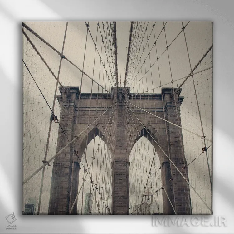 تابلو پل بروکلین اثر کارولین مینت - نمای روبهرو روی دیوار