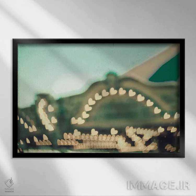 تابلو چراغهای چرخ و فلک اثر کارولین مینت - نمای قابدار مشکی