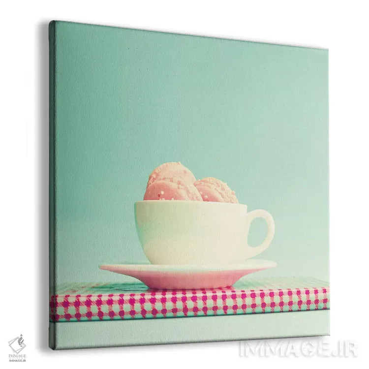 تابلو فنجانی از ماکارونها اثر کارولین مینت - نمای پرسپکتیو محصول