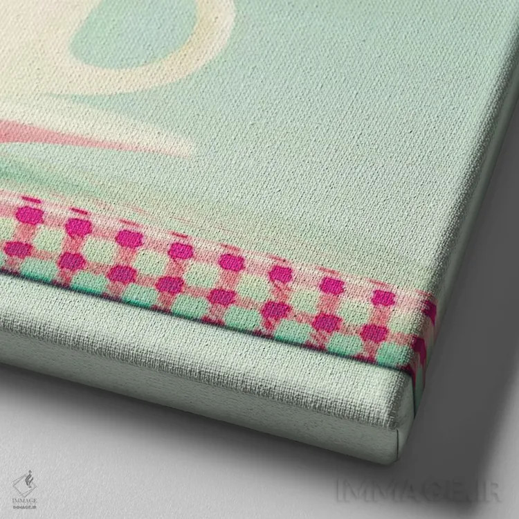 تابلو فنجانی از ماکارونها اثر کارولین مینت - نمای نزدیک بافت بوم