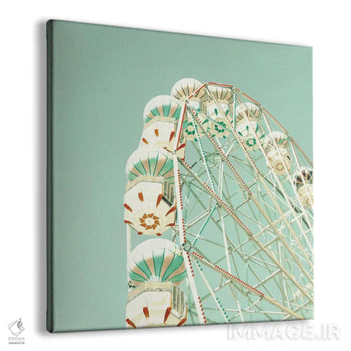 تابلو چرخ و فلک بر فراز آسمان نعناعی اثر کارولین مینت - نمای پرسپکتیو محصول