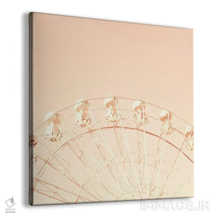 تابلو چرخ و فلک بر فراز آسمان صورتی اثر کارولین مینت - نمای پرسپکتیو محصول