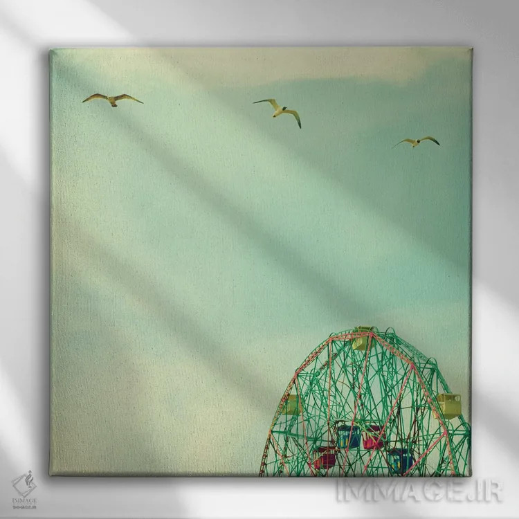 تابلو پرواز کن بالا اثر کارولین مینت - نمای روبهرو روی دیوار