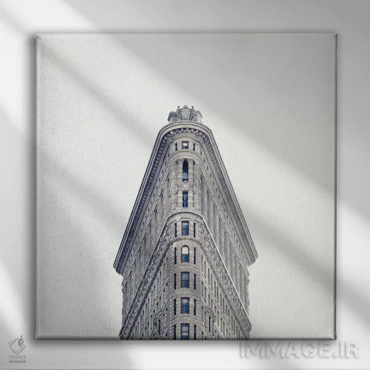 تابلو فلت آیرون (ساختمان معروف نیویورک) اثر کارولین مینت - نمای روبهرو روی دیوار