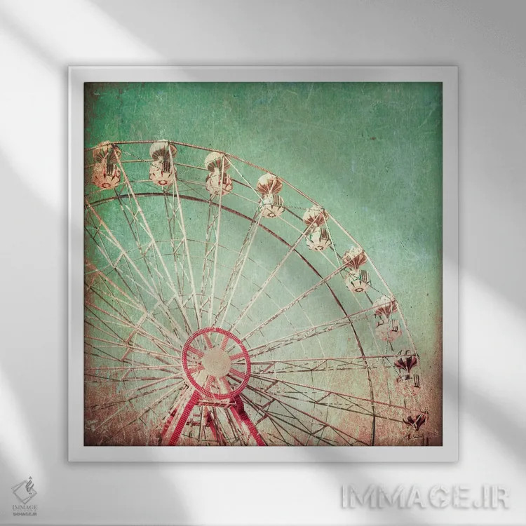 تابلو داستانهای عاشقانهٔ چرخ و فلک اثر کارولین مینت - نمای قابدار سفید