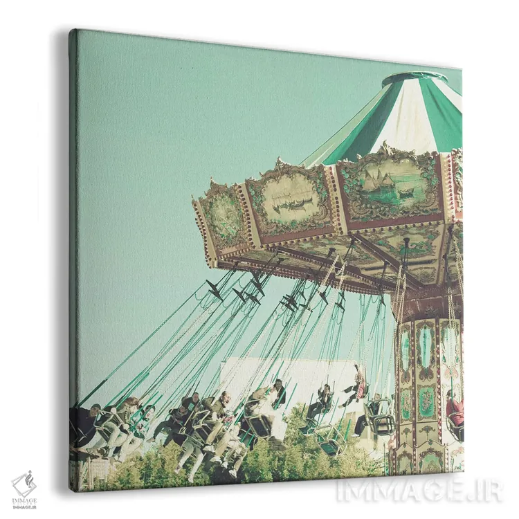 تابلو صندلیهای پرنده روی آسمان نعناعی اثر کارولین مینت - نمای پرسپکتیو محصول