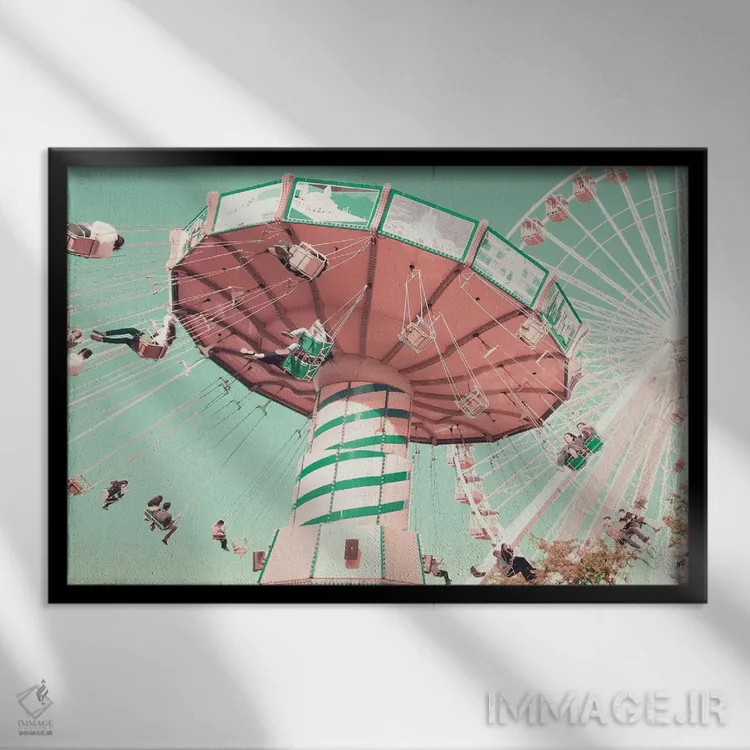 تابلو پرواز همراه با آزادی اثر کارولین مینت - نمای قابدار مشکی