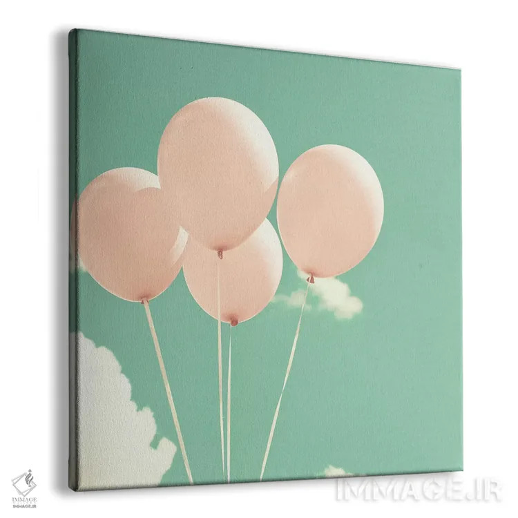 تابلو بادکنکهای شاد در آسمان اثر کارولین مینت - نمای پرسپکتیو محصول