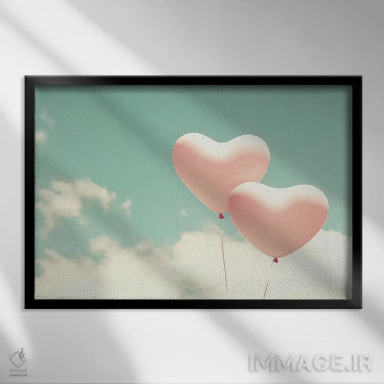 تابلو عشق شاد اثر کارولین مینت - نمای قابدار مشکی