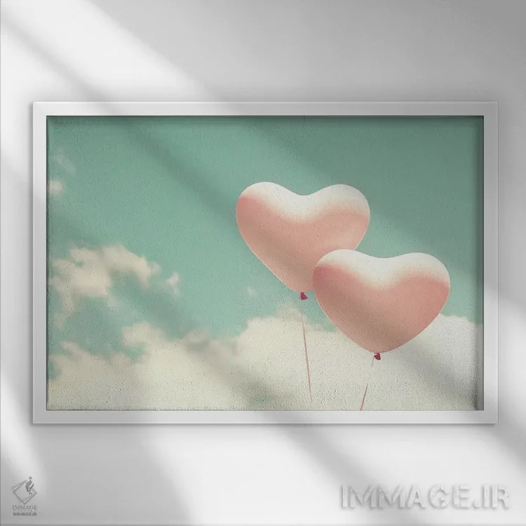 تابلو عشق شاد اثر کارولین مینت - نمای قابدار سفید