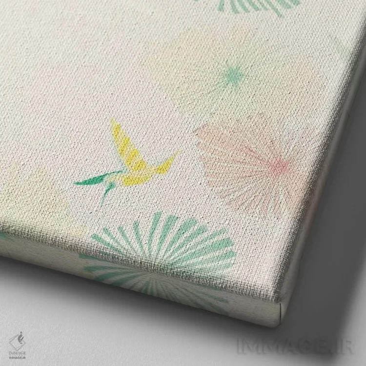 تابلو کفشهای شاد اثر کارولین مینت - نمای نزدیک بافت بوم