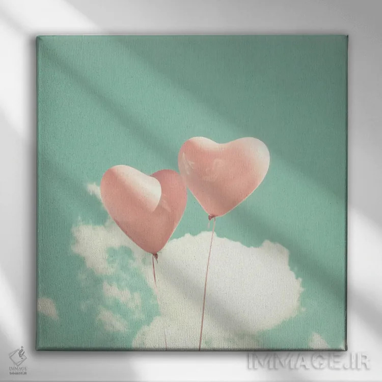 تابلو قلبهای دوستداشتنی اثر کارولین مینت - نمای روبهرو روی دیوار