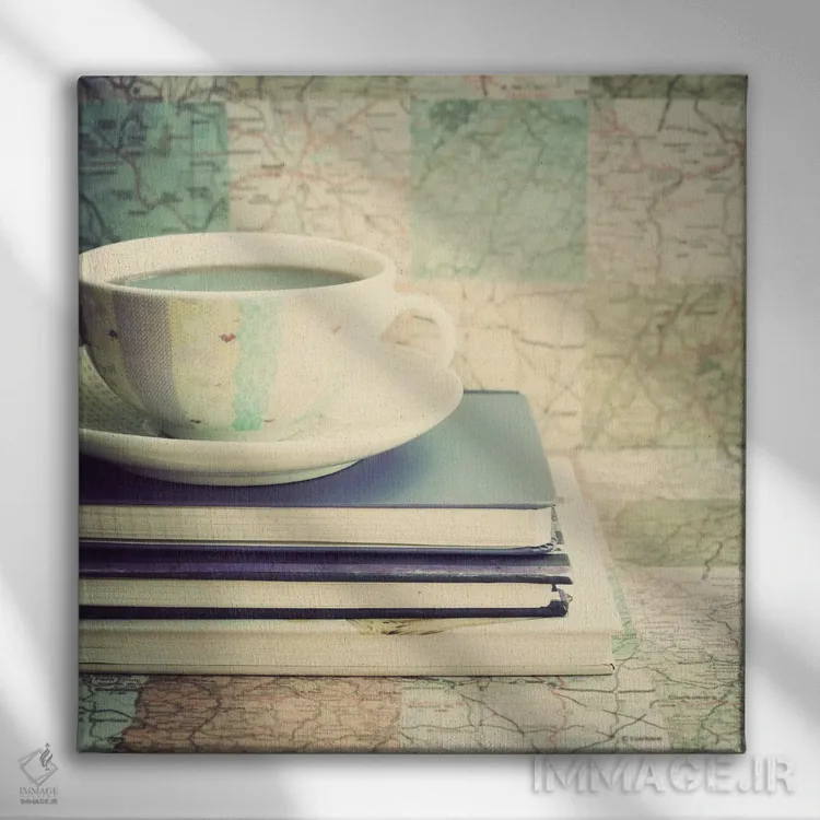 تابلو بیایید یک سفر برنامهریزی کنیم اثر کارولین مینت - نمای روبهرو روی دیوار